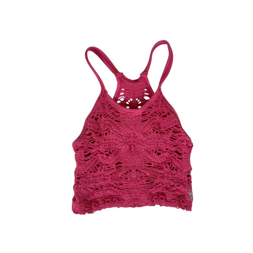 Fp Movement Pink Mesh Racer Back Tank Top Size M/L